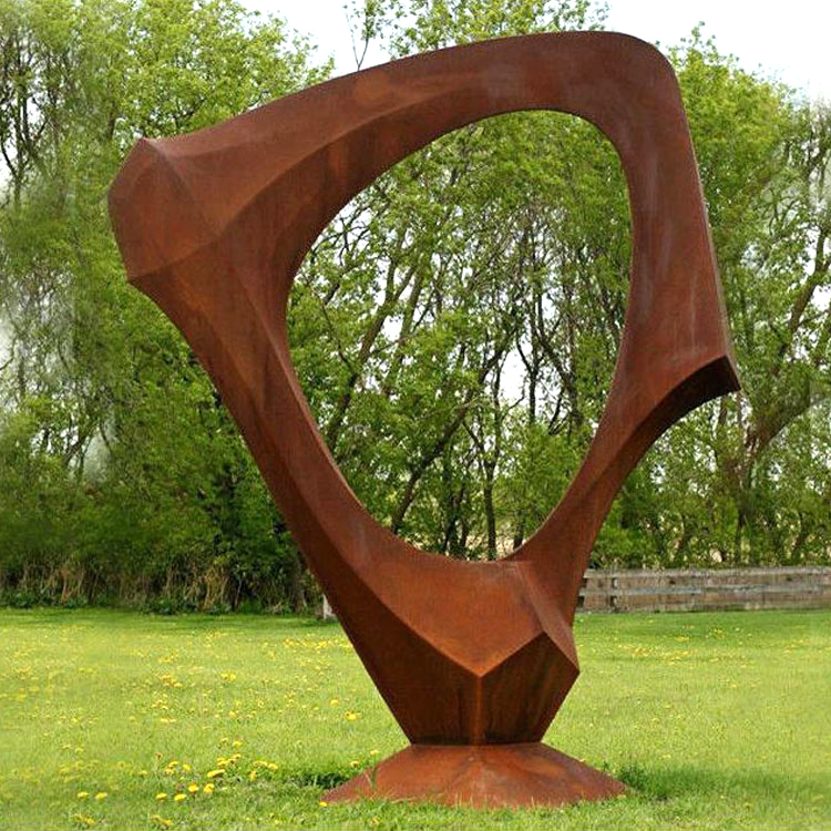 Outdoor garden metal corten steel sculpture