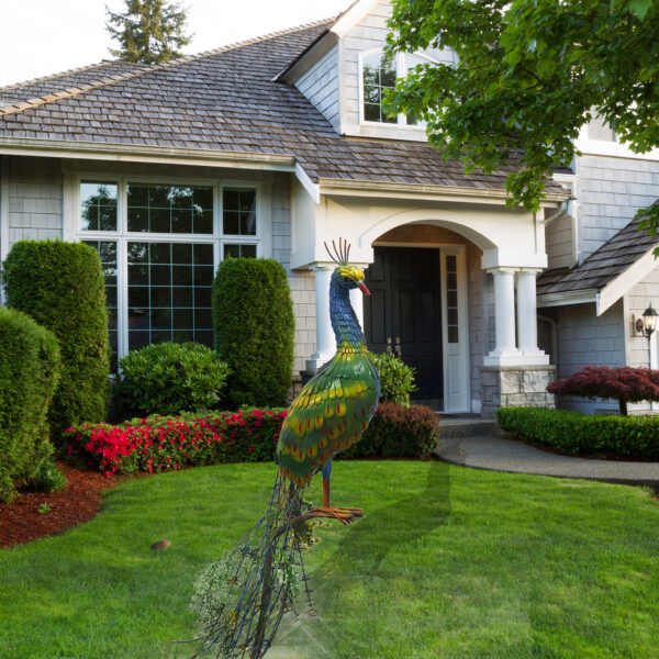 Peacock sculpture