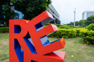 Stainless steel public art