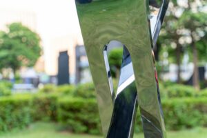 stainless steel abstract sculpture