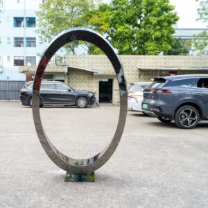 stainless steel ring sculpture