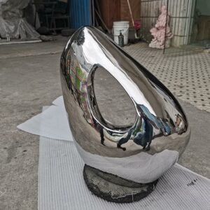 stainless steel stone sculpture