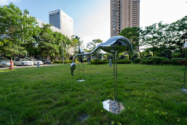 stainless steel flamingo