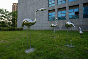 stainless steel flamingo