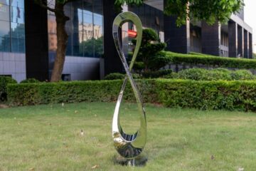 stainless steel abstract sculpture