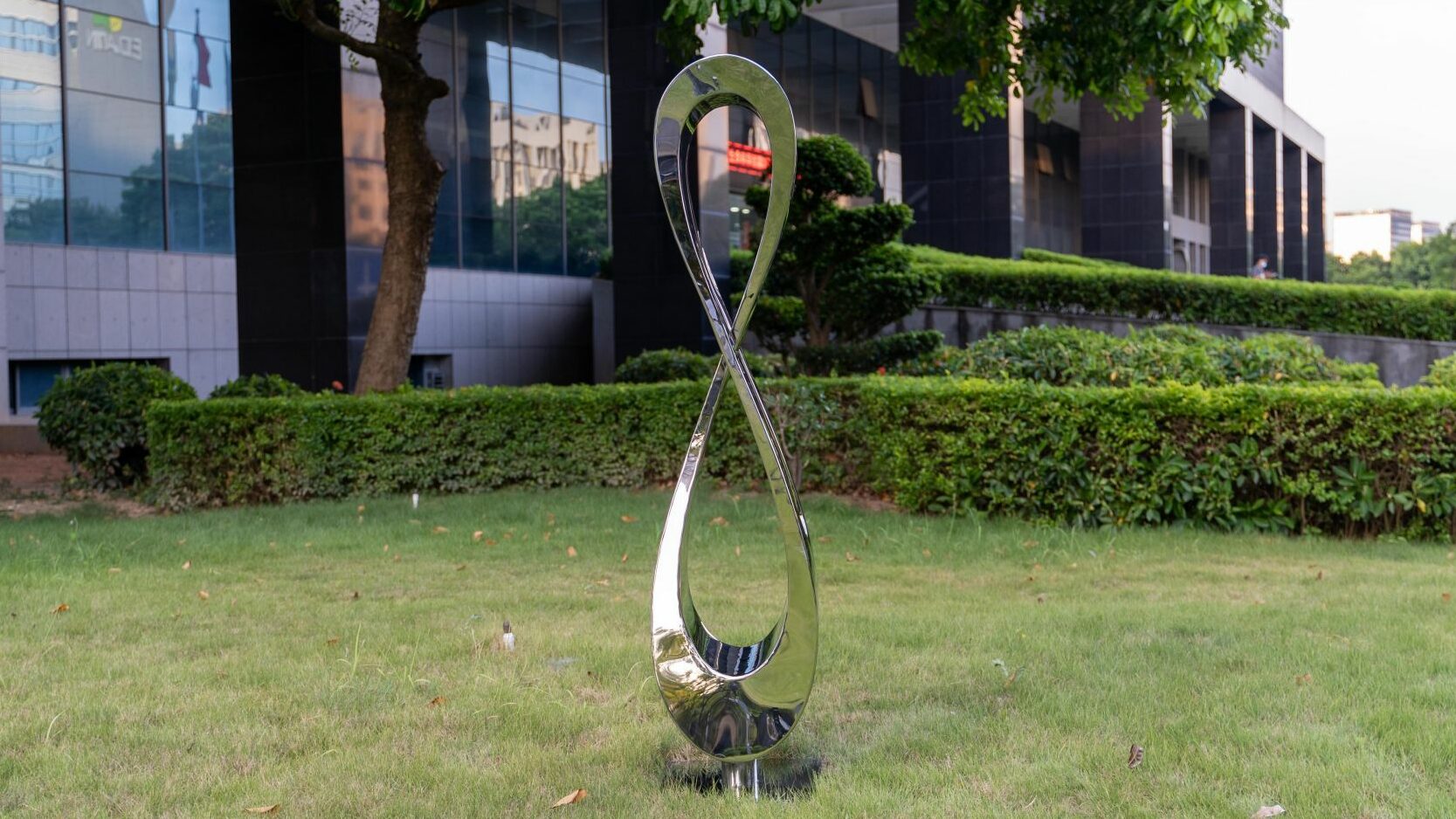 stainless steel abstract sculpture