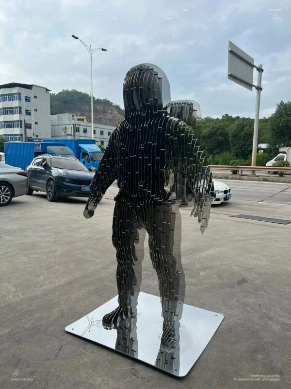 Stainless Steel Astronaut Sculpture