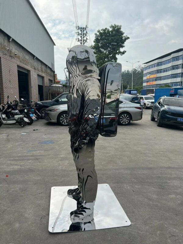 Stainless Steel Astronaut Sculpture